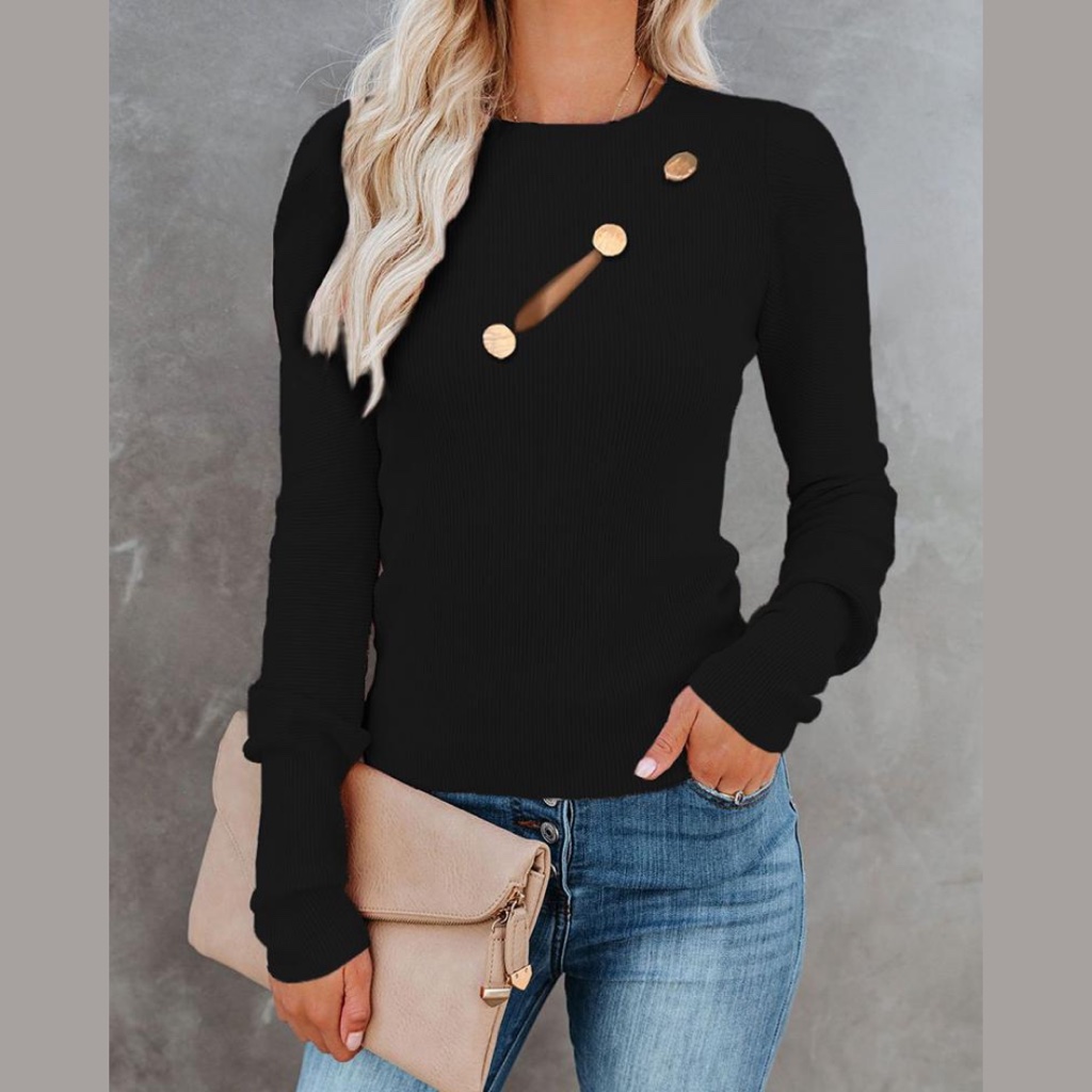Button Cutout Top